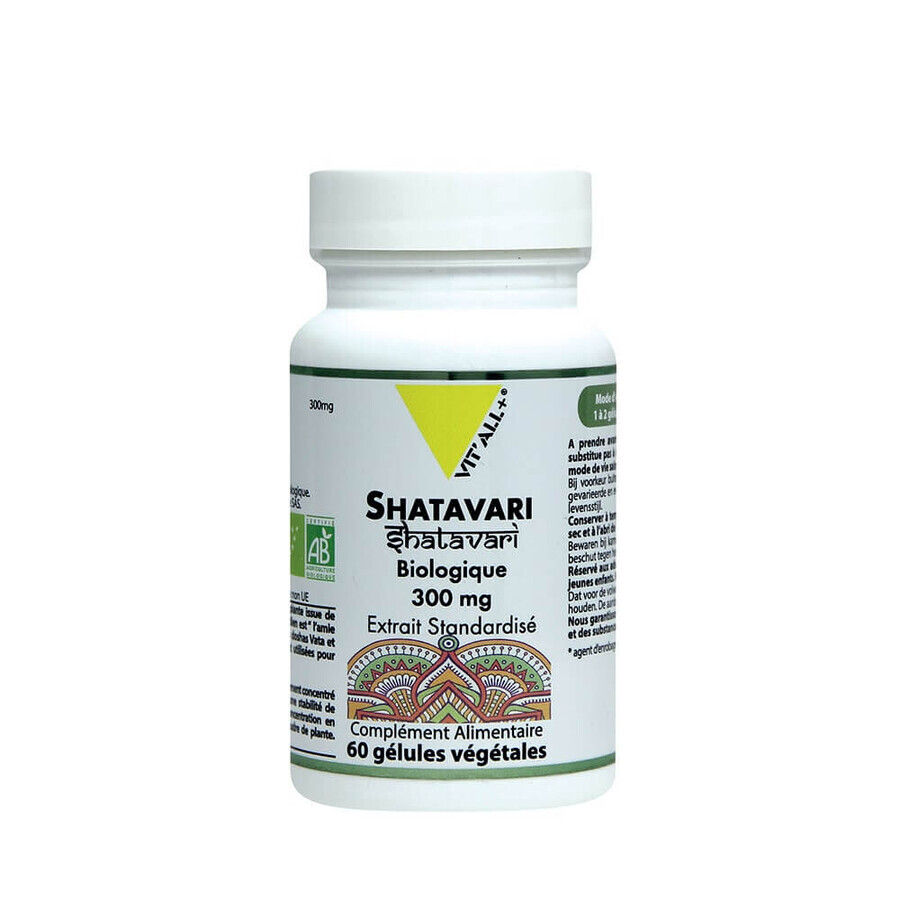 Vit'All+ Shatavari organic 300 mg standardized extract 60 capsules