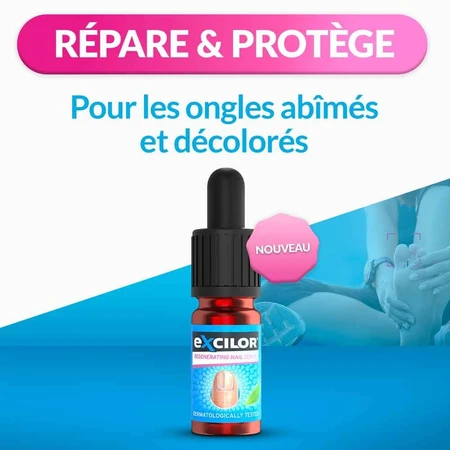 Excilor Sérum Régénérant Répare & Protège Les Ongles Abîmés 10ml