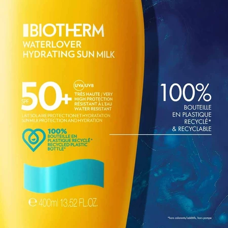 Biotherm WaterLover Sun Milk Spf50 + Flasche mit Spender 400ml