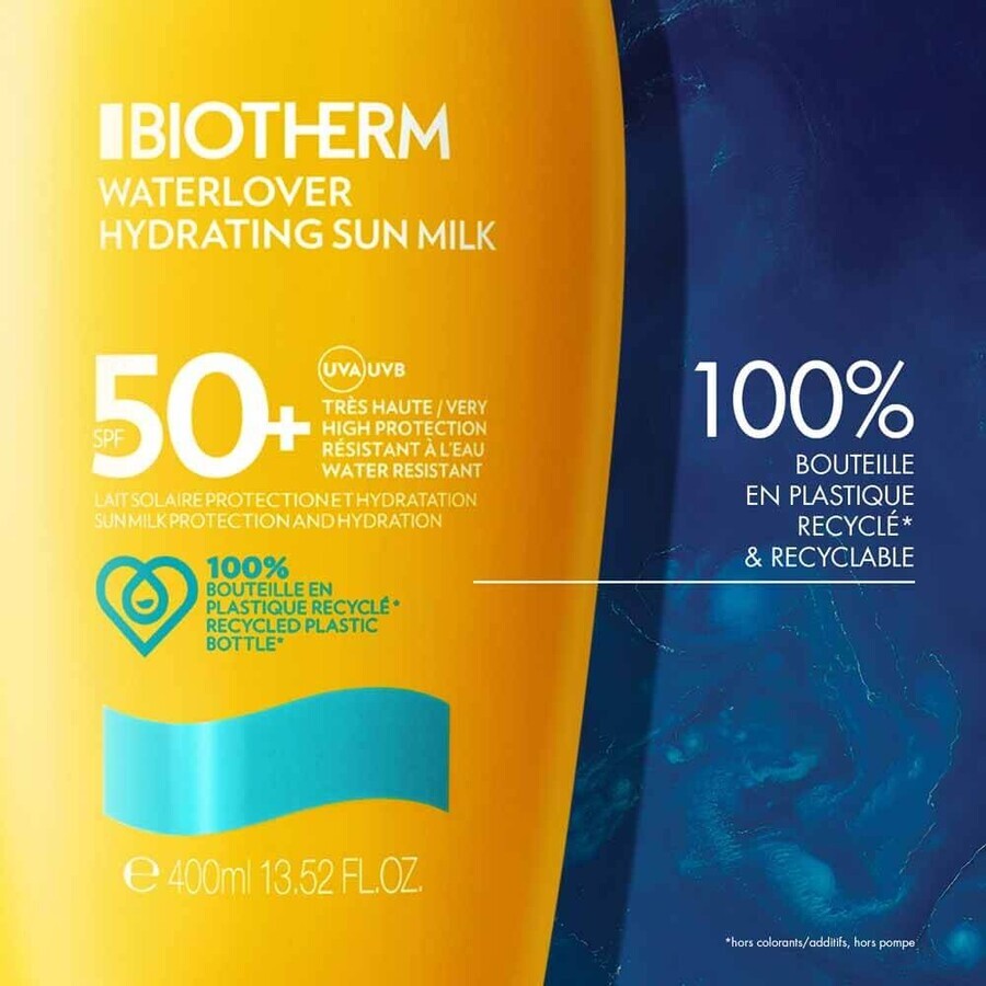 Biotherm WaterLover Leche Solar Spf50 + Frasco con dosificador 400ml Biotherm WaterLover Leche Solar Spf50 + Frasco con dosificador 400ml