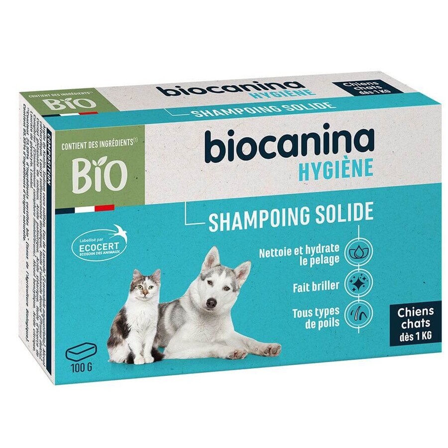 Biocanina Shampooing Solide Chiens et Chats dès 1kg 100g