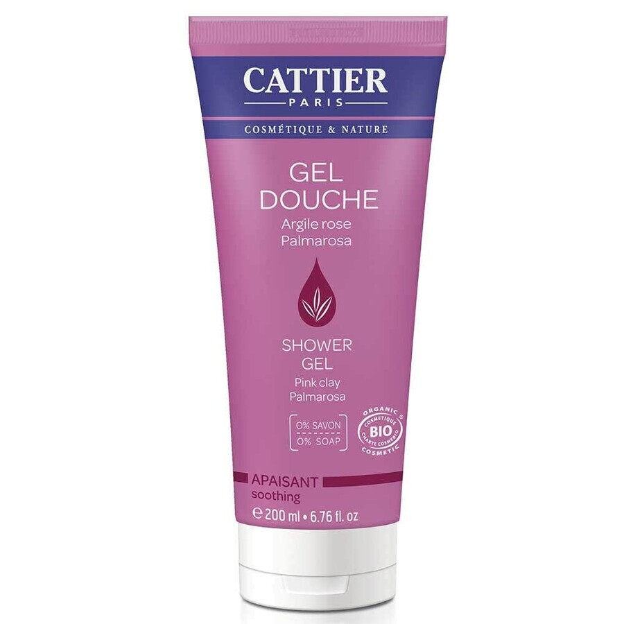 Cattier Beruhigende rosa Tonerde Duschgel Palmarosa Bio 200 ml