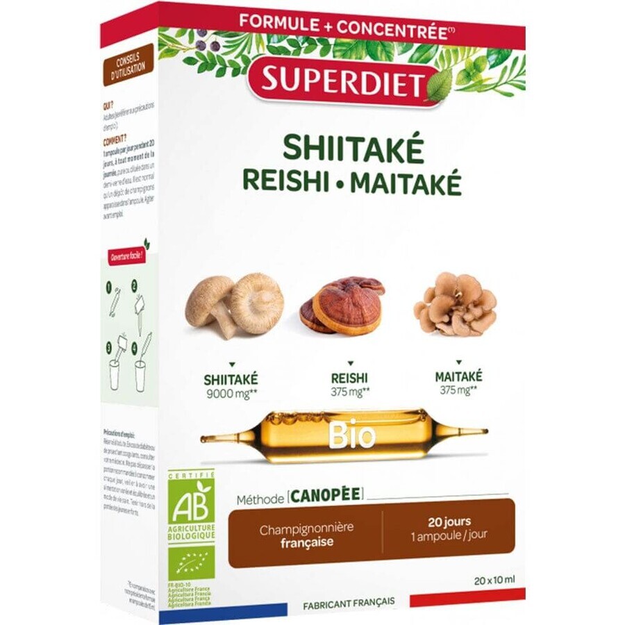 Comprar Superdiet Shiitake Ecológico 20 Ampollas Superdiet Shiitake Ecológico 20 Ampollas