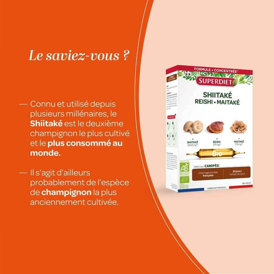 Superdiet Shiitake Ecológico 20 Ampollas Superdiet Shiitake Ecológico 20 Ampollas