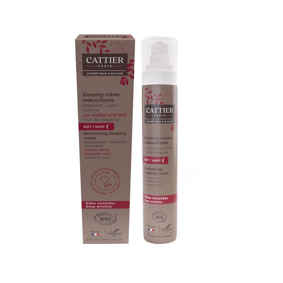Cattier Anti-età Crema ridensificante per il sonno Bio 50ml