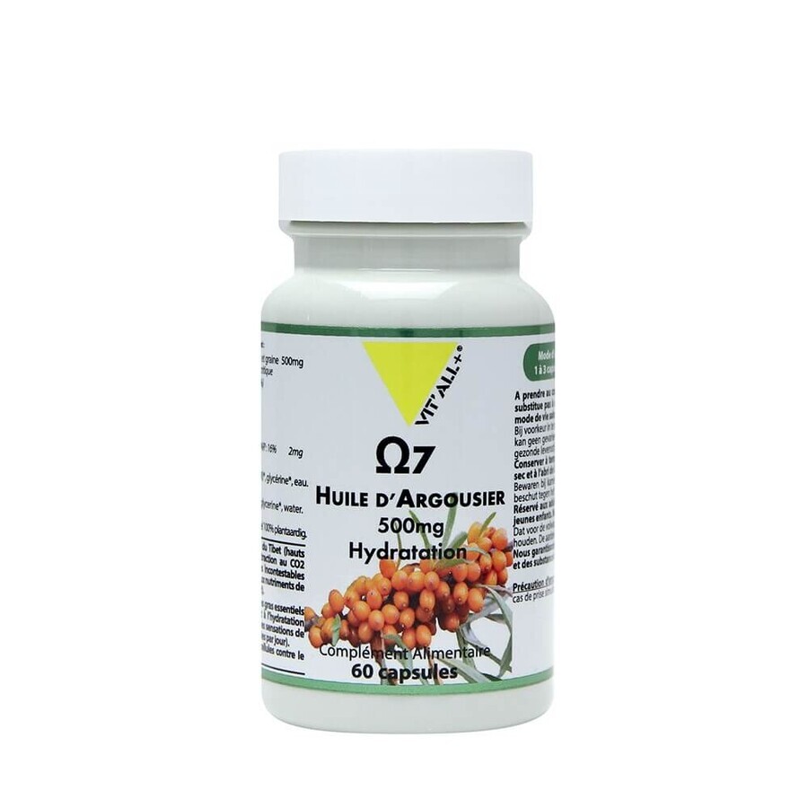 Vit'All+ Omega 7 500 mg Aceite de Espino Amarillo 60 cápsulas