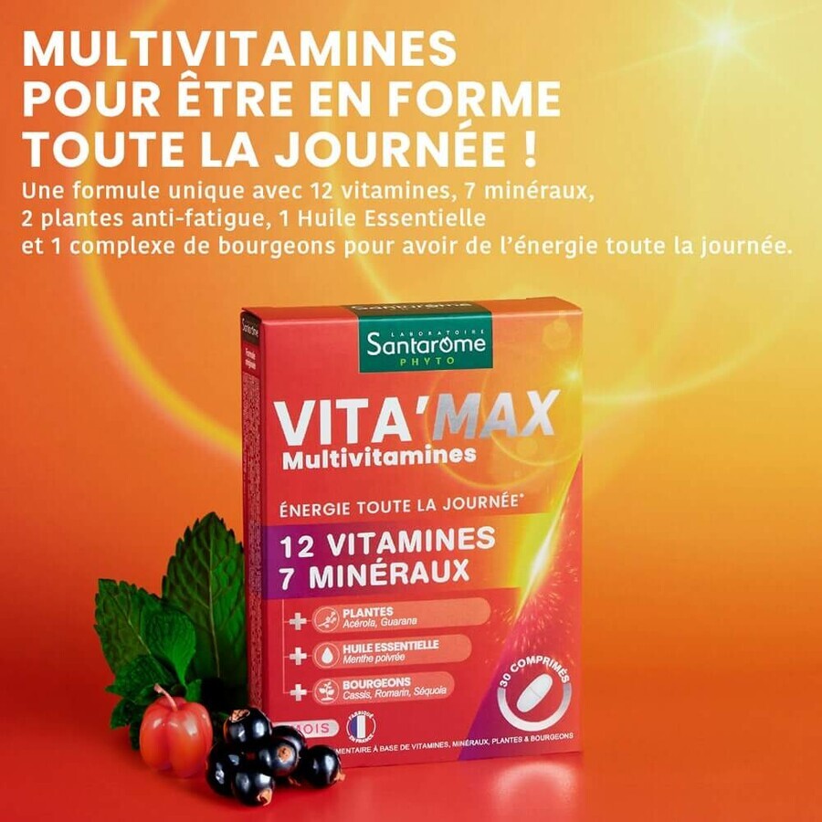 Santarome Vita'max Multivitaminen Vanaf 12 jaar 30 tabletten
