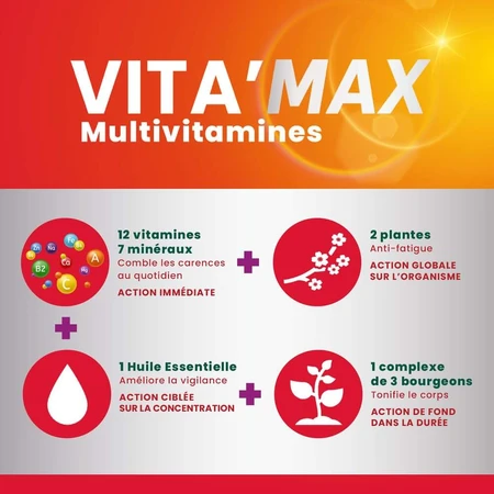 Santarome Vita'max Multivitamines A Partir de 12 Ans 30 Comprimés