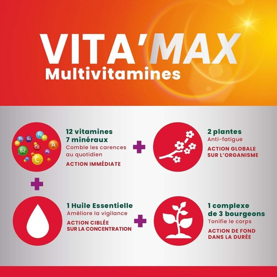 Santarome Vita'max Multivitaminen Vanaf 12 jaar 30 tabletten