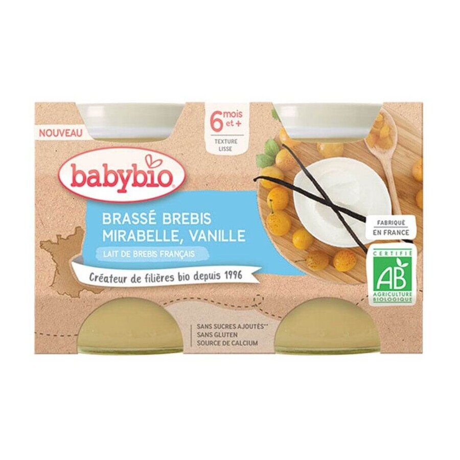 Babybio Milk Snacks Organic French Sheep's Milk Jars 6 months and plus 2x130g