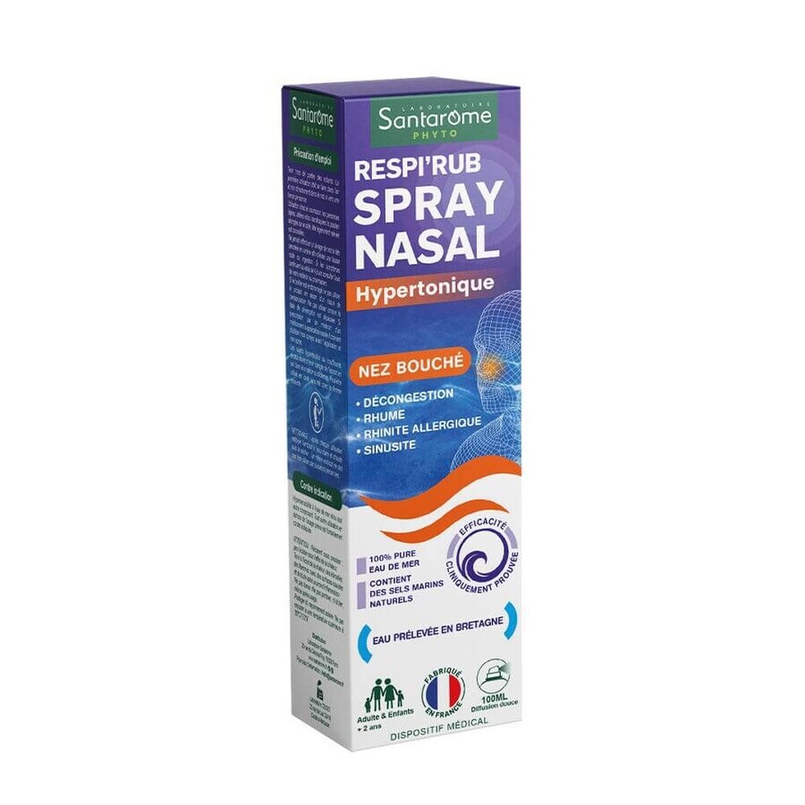 Santarome Respi'Rub Hypertonic Nasal Spray blocked nose 100ml