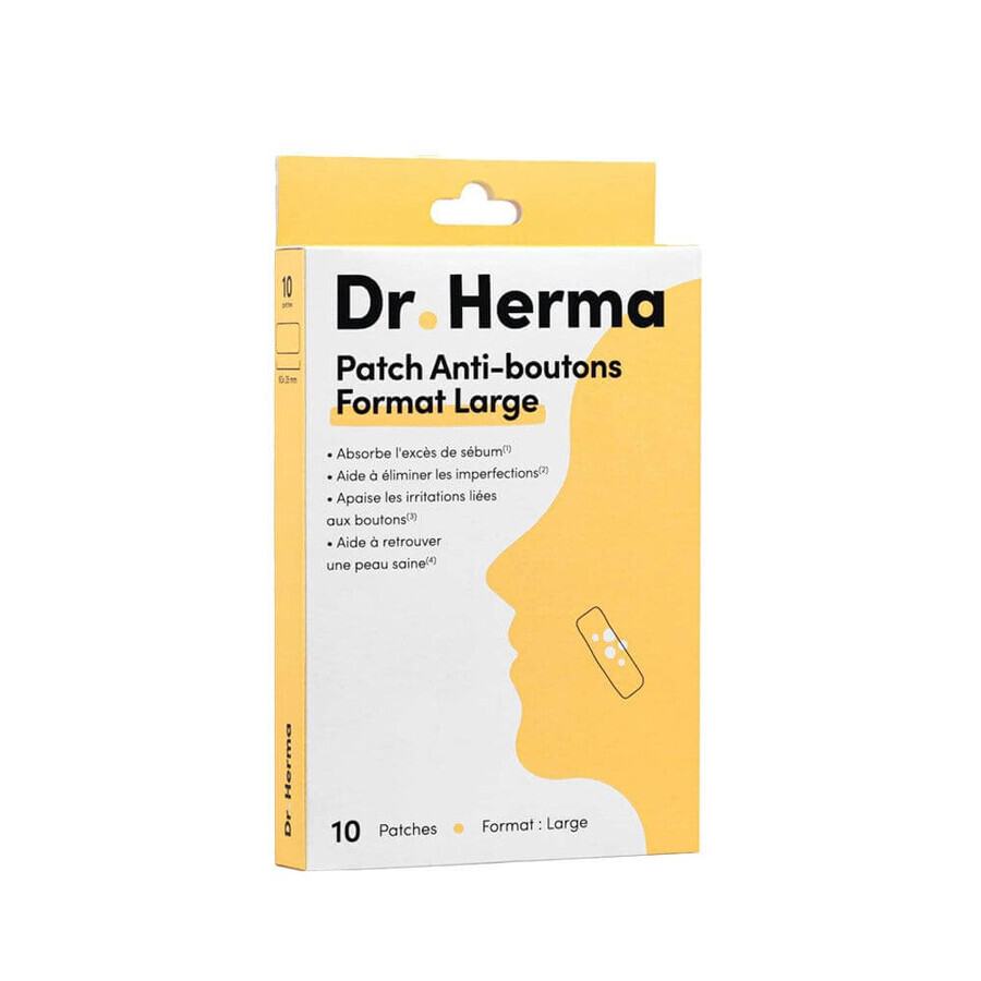 Dr. Herma Patch Anti-Boutons Format Large x10