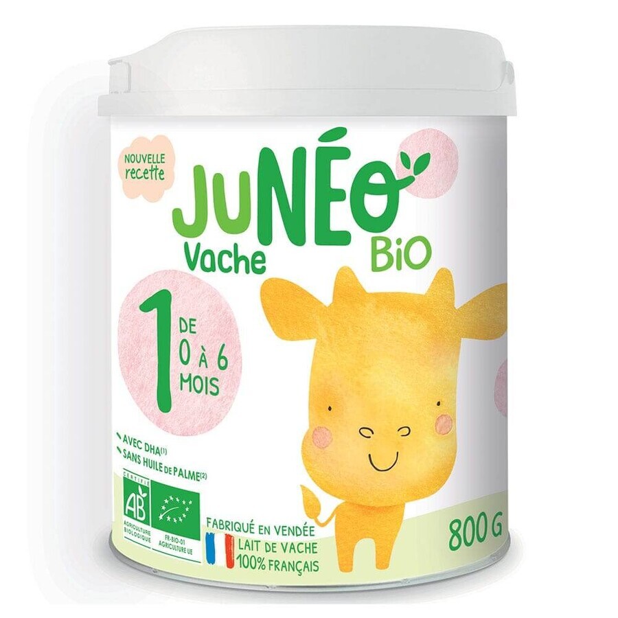 Juneo Mucca Latte per lattanti bio prima età da 0 a 6 mesi 800g