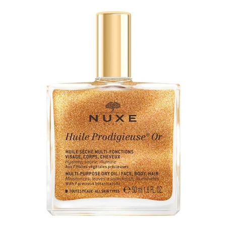 Nuxe Huile Prodigieuse Aceite Seco Luminoso Multifunción Para Rostro, Cuerpo y Cabello 50ml