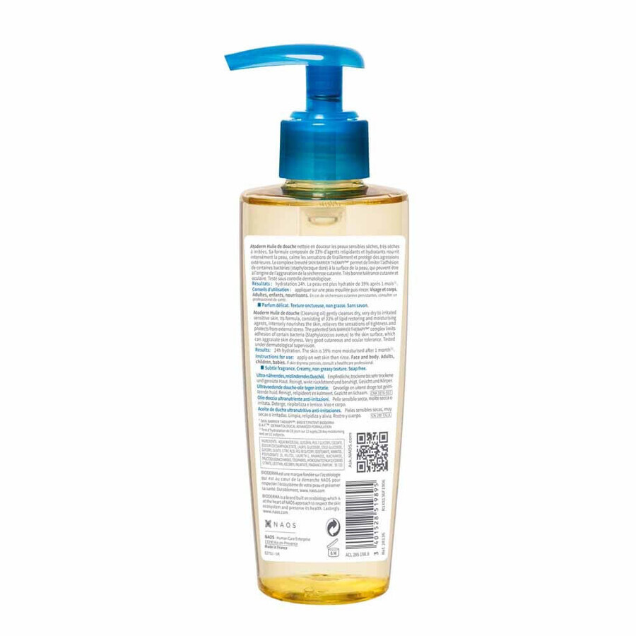 Bioderma Atoderm Reinigingsolie Zeer Droge tot Atopische Huid 200ml Bioderma Atoderm Reinigingsolie Zeer Droge tot Atopische Huid 200ml