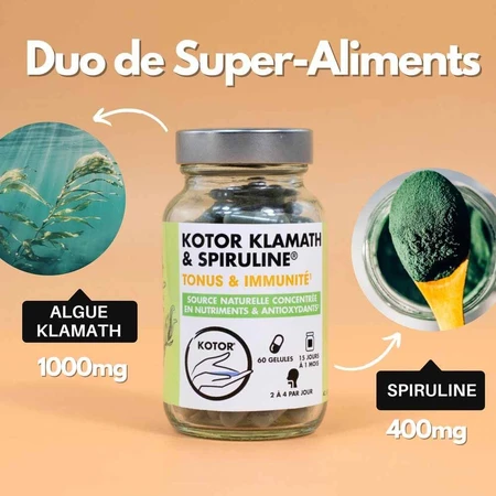 Kotor Pharma Klamath and Spirulina tone and immunity 60 capsules
