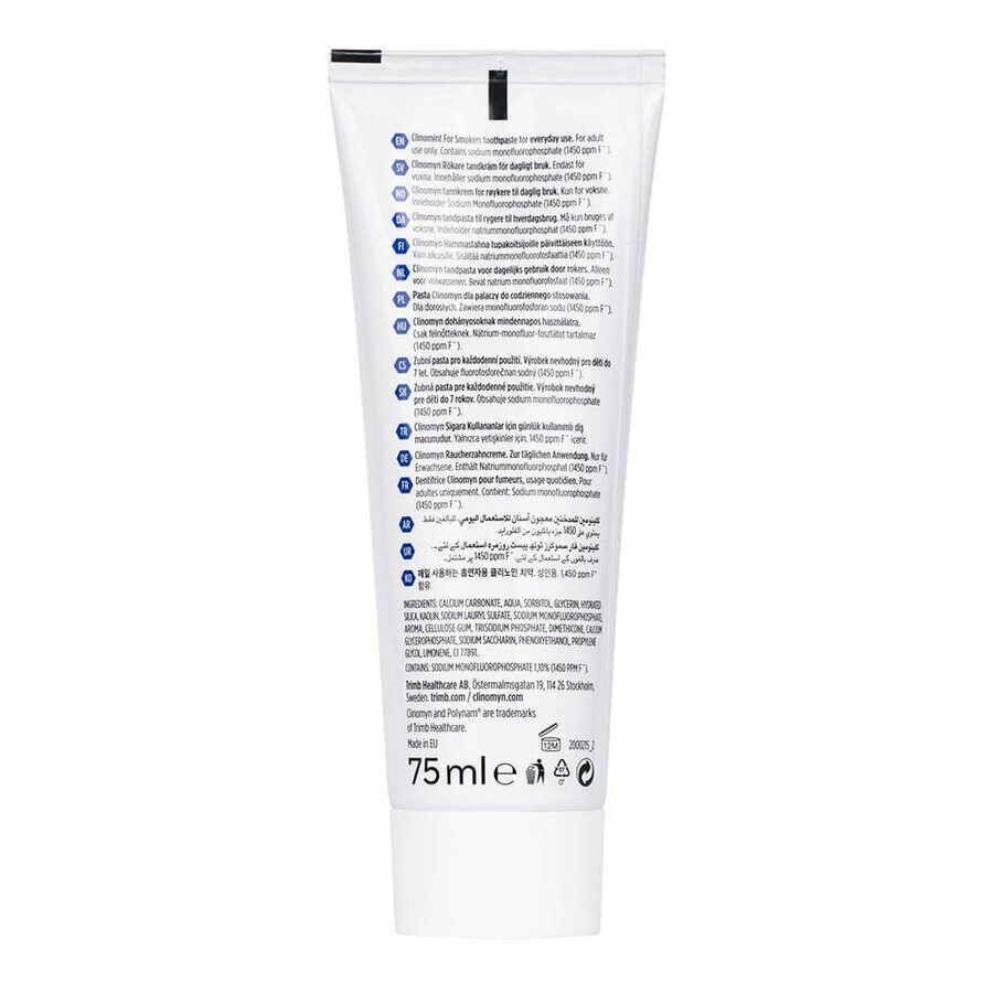 Clinomyn Anti-Smoke Toothpaste Smokers 75ml