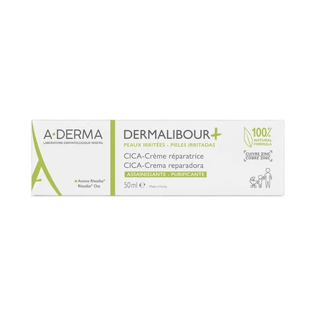 A-Derma Dermalibour+ CICA-Cream Restrukturierend Reinigend Irritierte Haut 50ml