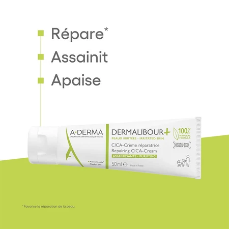 A-Derma Dermalibour+ CICA-Cream Restrukturierend Reinigend Irritierte Haut 50ml