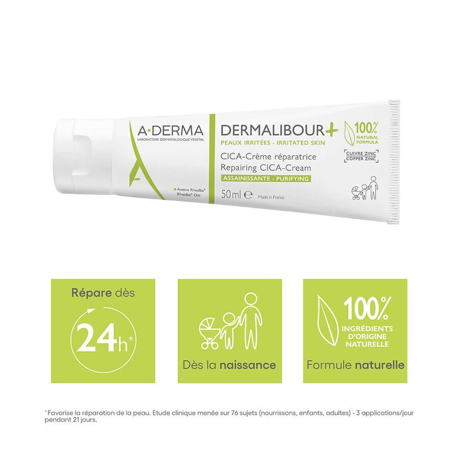 A-Derma Dermalibour+ CICA-Crema Reestructurante Purificante Piel Irritada 50ml A-Derma Dermalibour+ CICA-Crema Reestructurante Purificante Piel Irritada 50ml