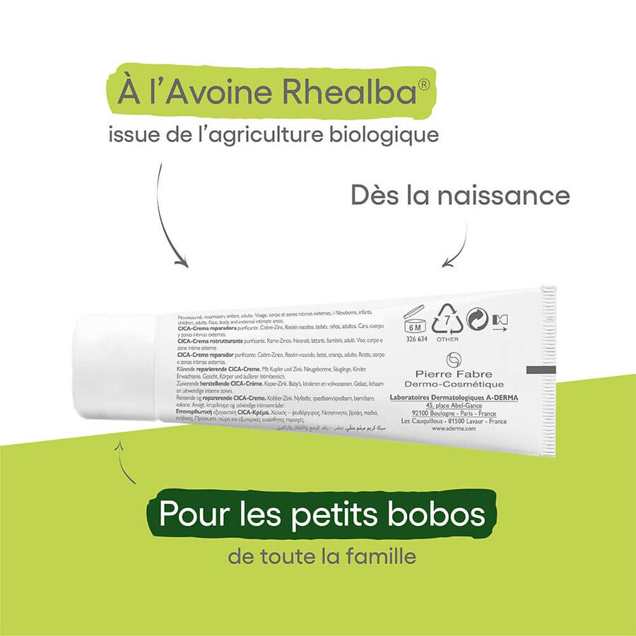 A-Derma Dermalibour+ CICA-Crema Reestructurante Purificante Piel Irritada 50ml A-Derma Dermalibour+ CICA-Crema Reestructurante Purificante Piel Irritada 50ml