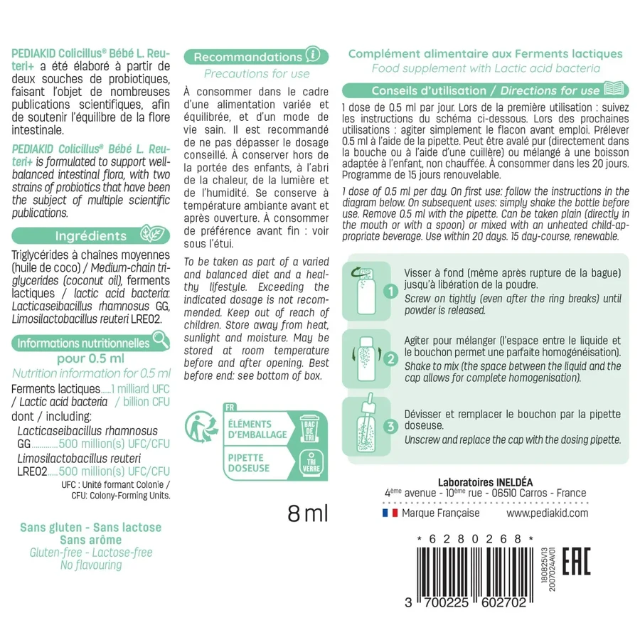 Probiotic Colicillus Bébé, 8 ml, Pediakid