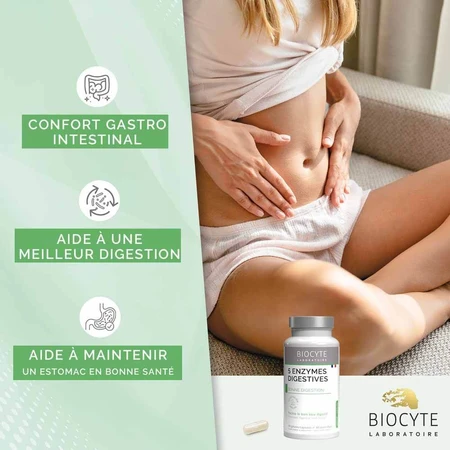 Biocyte Longevity 5 enzimas digestivas 60 cápsulas