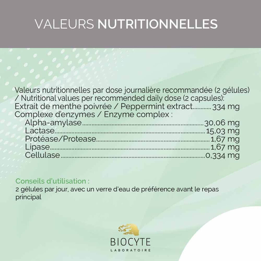 Biocyte Longevity 5 Verdauungsenzyme 60 Kapseln