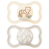 Mam Suprême Sucettes symétriques en silicone 6 mois et plus x2