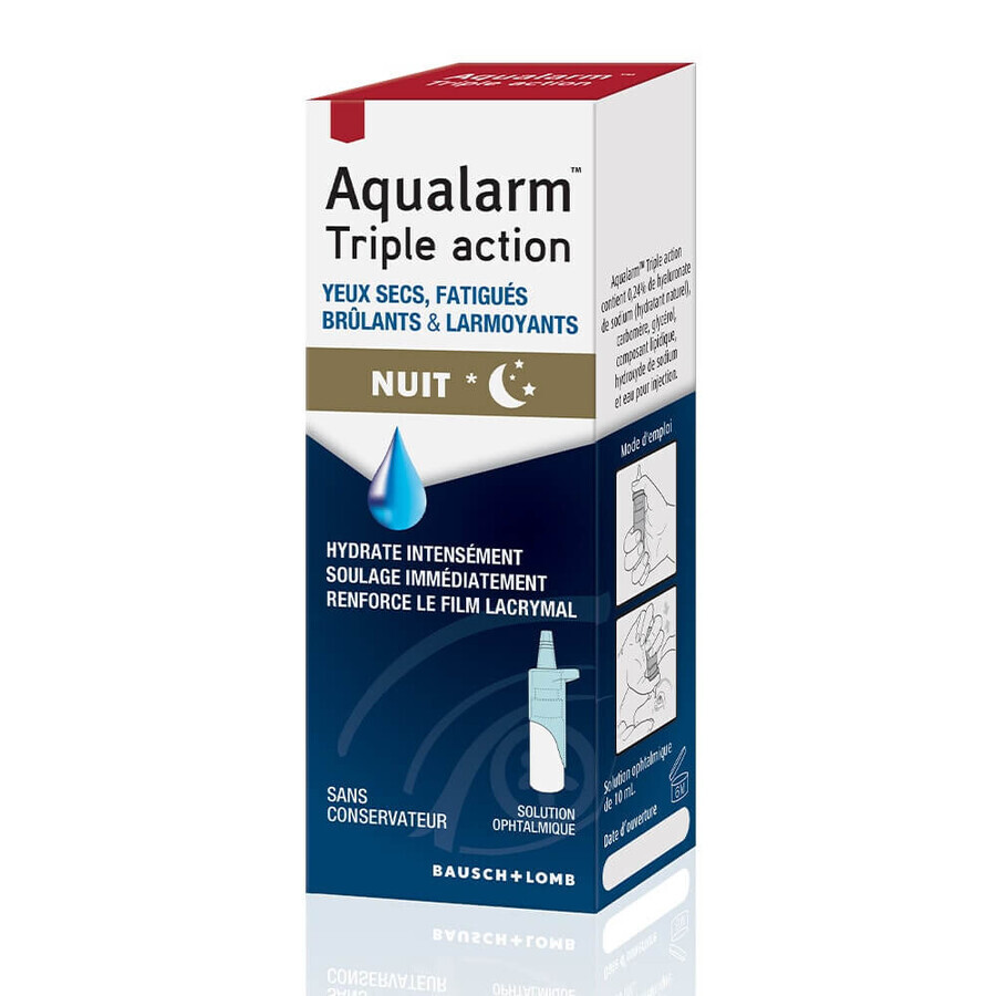 Bausch&Lomb Aqualarm Triple Action Dryness and Fatigue Night 10ml