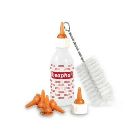 Beaphar Flasche, Sauger und Zahnbürste für neugeborene Tiere
