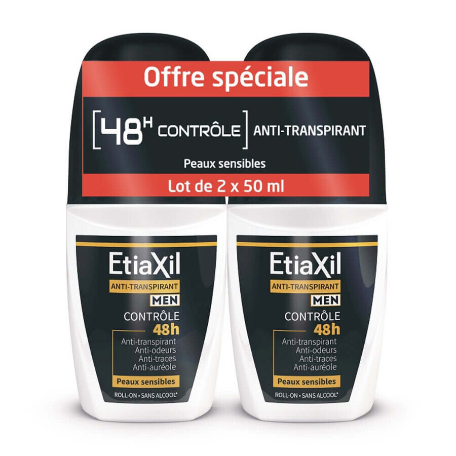 Winkel op Etiaxil Deodorant Roll-on 48 uur voor mannen 2x50ml Etiaxil Deodorant Roll-on 48 uur voor mannen 2x50ml