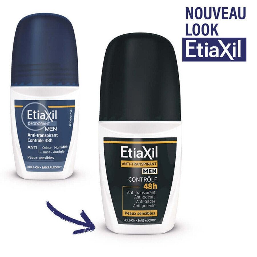 Etiaxil Deodorant Roll-on 48 uur voor mannen 2x50ml Etiaxil Deodorant Roll-on 48 uur voor mannen 2x50ml