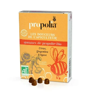 Goma de Propóleo Sirope de Ágave Jengibre y Limón BIO 45g