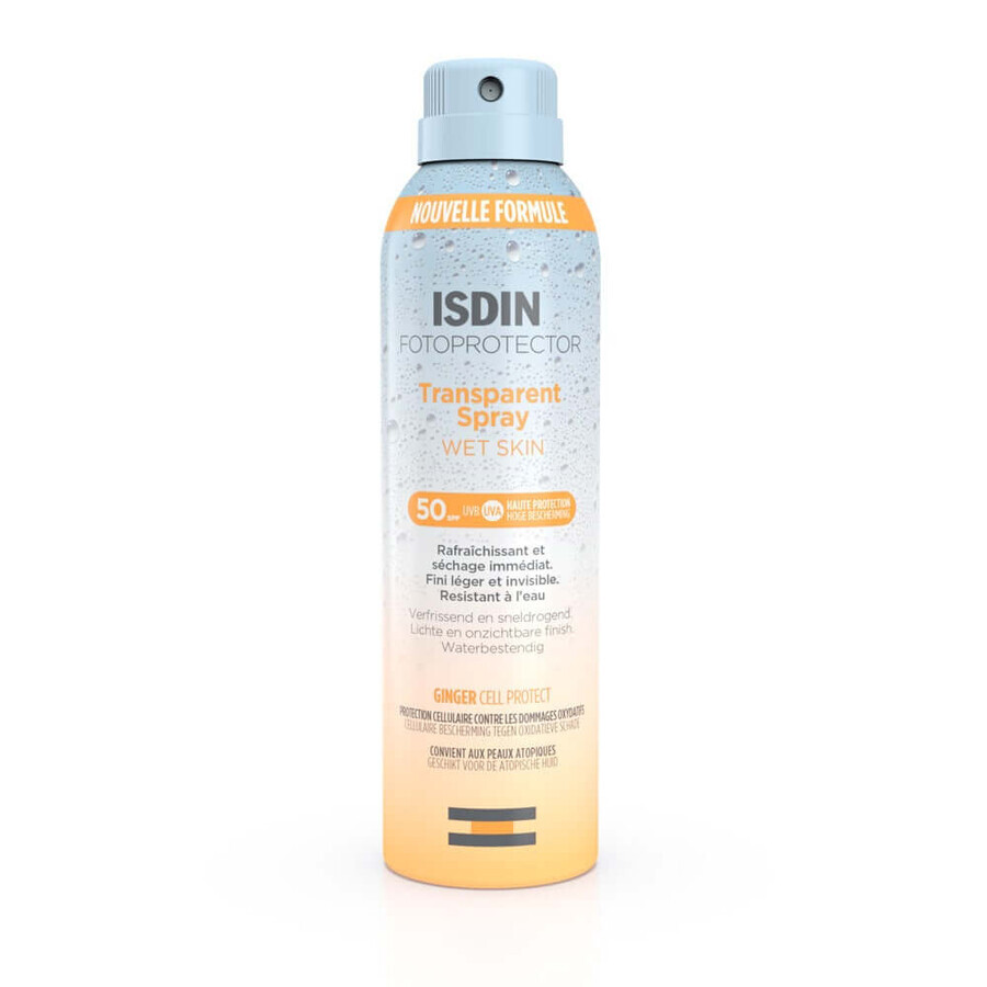 Boutique Isdin Transparent Spray Crème solaire corps SPF50 Fotoprotector 250ml Isdin Transparent Spray Crème solaire corps SPF50 Fotoprotector 250ml