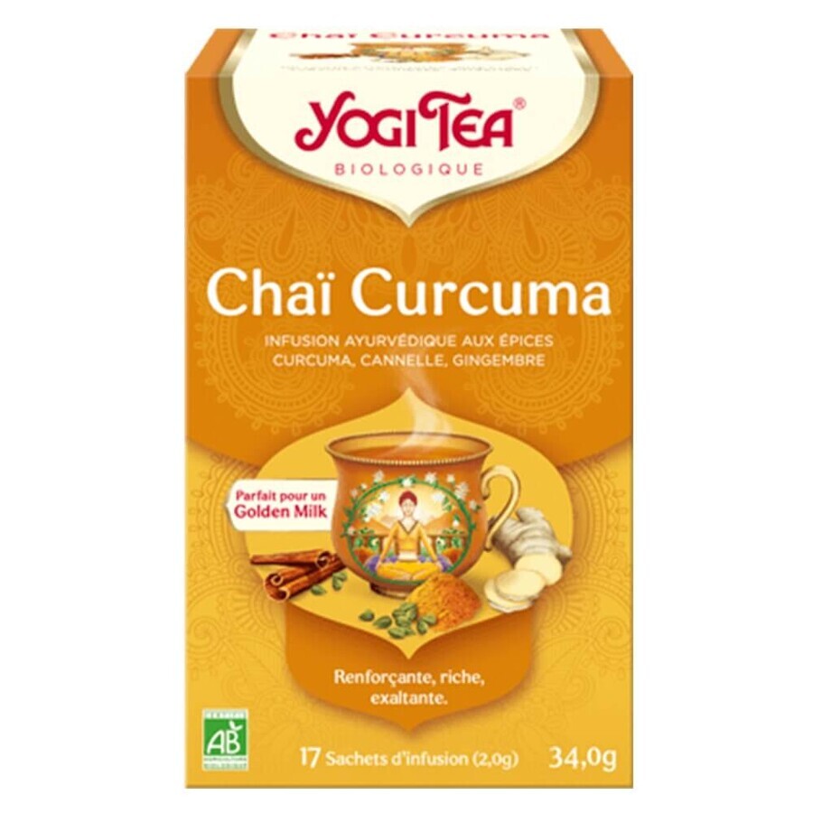 Yogi Tea Infusión Orgánica de Cúrcuma Chai 17 Bolsitas