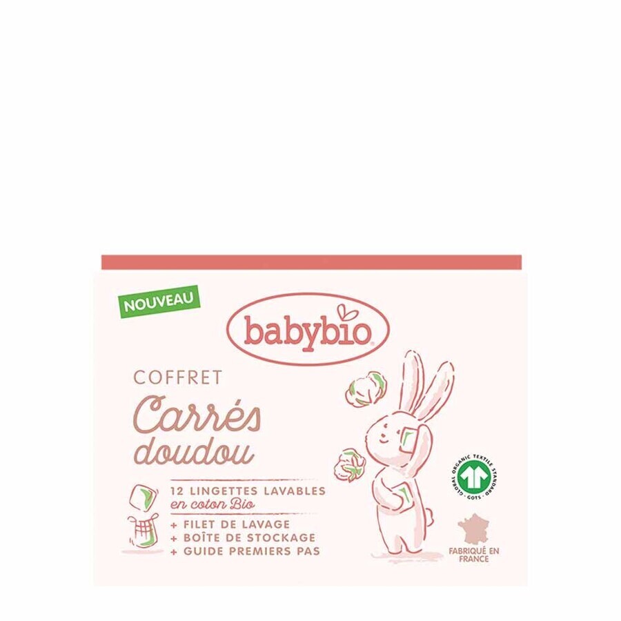 Babybio Carres Doudou Bio Set 12 Doekjes + Wasnet