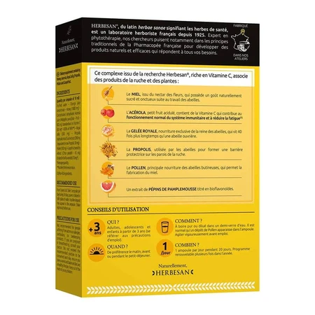 Herbesan Complexe Vitalité Immunité Müdigkeit 20 Ampullen