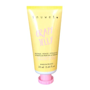 Inuwet Mascarilla de Gelatina Loca tamaño viaje hidratante facial natural aroma Piña amarillo 20ml