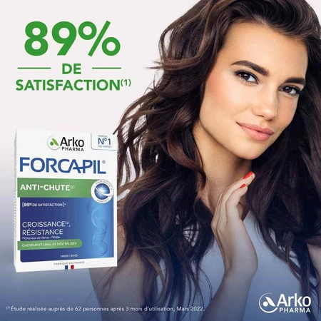 Arkopharma Forcapil Anticaduta 2 + 1 month free Cheveux et Ongles Dévitalisés 90 Tablets