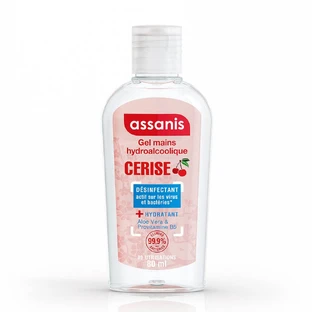 Assanis Pocket Parfumés Gel mains Hydroalcoolique Cerise 80ml
