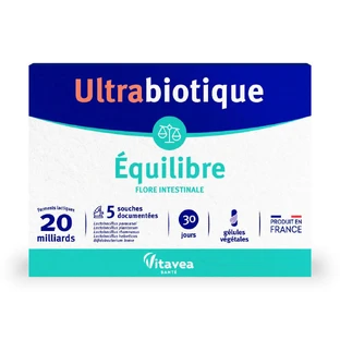 Vitavea Santé Ultrabiotique Equilibre Flore intestinale 30 Gelules
