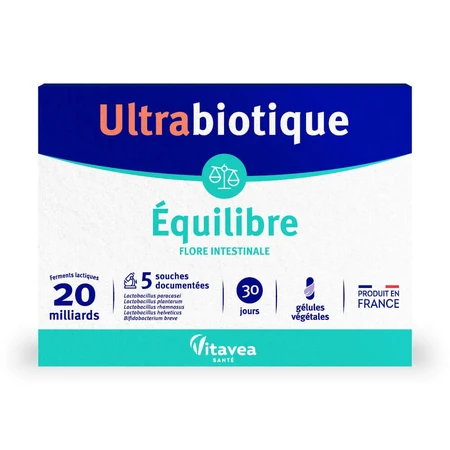 Vitavea Santé Ultrabiotique Equilibre Flore intestinale 30 Gelules