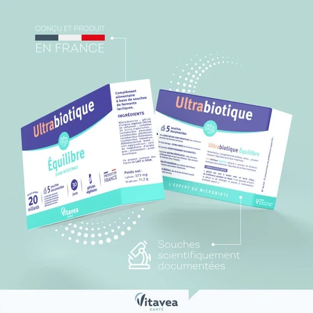 Vitavea Santé Ultrabiotique Equilibre Flore intestinale 30 Gelules