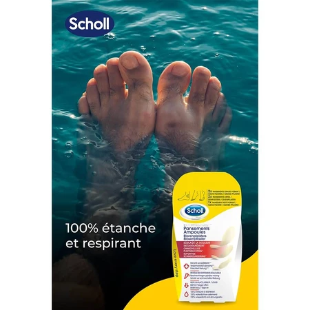 Scholl Apósitos para ampollas en diferentes tamaños Para talones y dedos x5