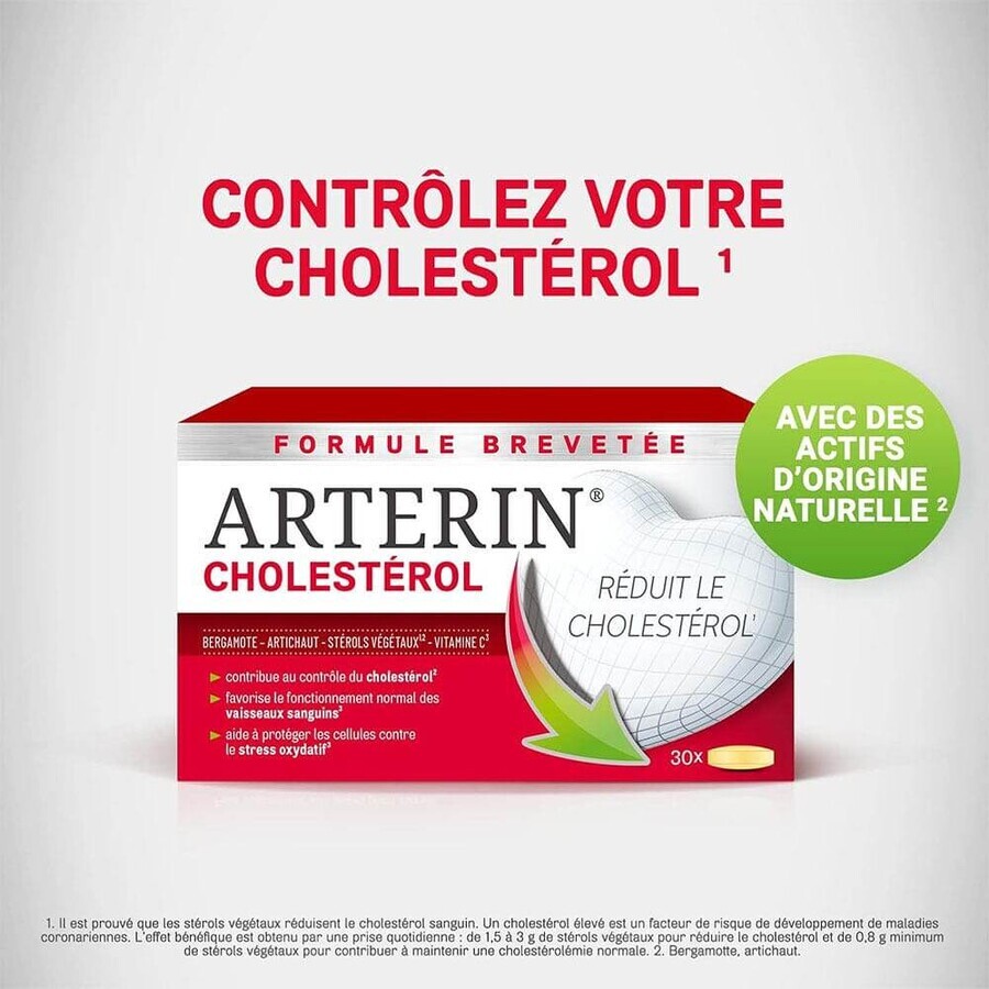 Omega Pharma Cholesterol Arterin Active Ingredients of Natural Origin 30 Tablets