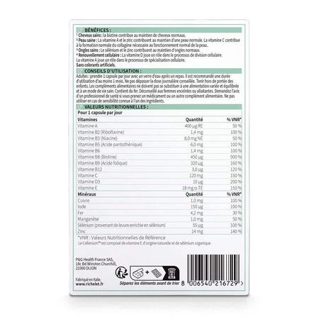 Richelet Haar, huid en nagels 90 capsules