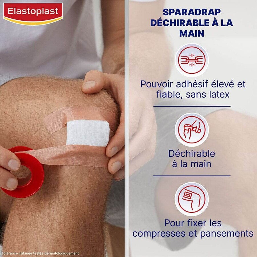 Elastoplast First Aid Bandă adezivă pentru fixarea bandajelor și tifonului Sparadrap Classic
