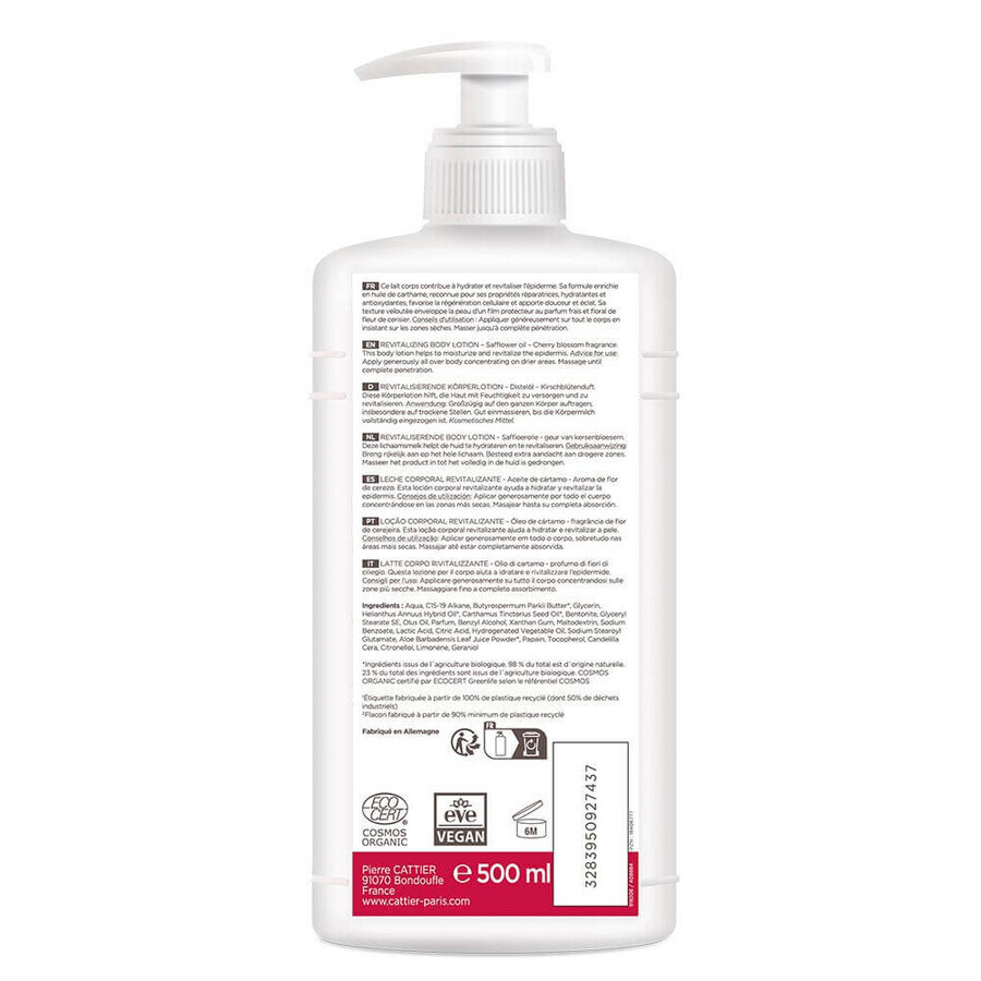Cattier Rivitalizzante Latte per il corpo profumo di fiori di ciliegio 500ml Cattier Rivitalizzante Latte per il corpo profumo di fiori di ciliegio 500ml