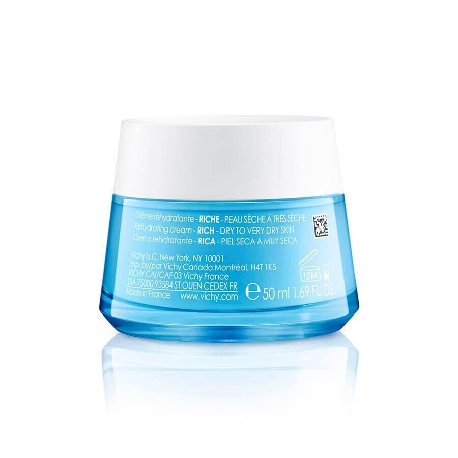 Vichy Aqualia Creme Hydratante Eau Thermale Acide Hyaluronique Peau Seche 50ml